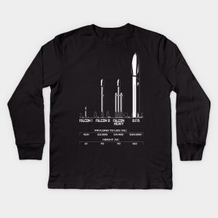 Big F***ing Rocket (BFR) - SpaceX - Elon Musk Kids Long Sleeve T-Shirt